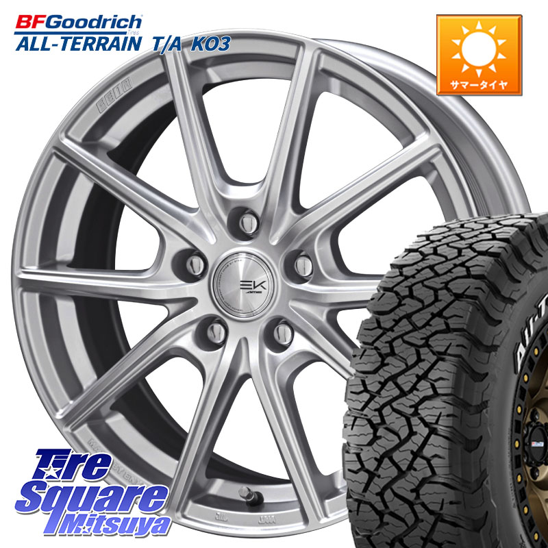 BF Goodrich All-Terrain TA KO3 在庫● オールテレーン グッドリッチ T/A ホワイトレター 215/70R16KYOHO SEIN EK ザインEK ホイール 16インチ 16X6.5J 45 5穴 114.3 SK系フォレスター パジェロイオ トリビュート RAV4 10系 RAV4 20系 エレメント｜タイヤスクエアミツヤ