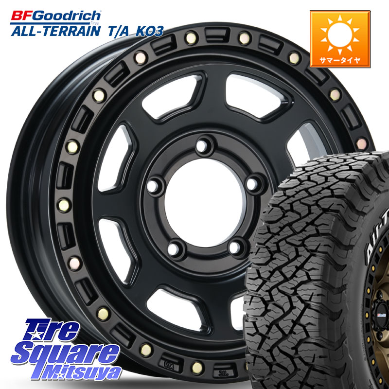 MLJ XJ07 XTREME-J BK JIMNY エクストリームJ ホイール 16インチ 16 X 5.5J +20 5穴 139.7 BF Goodrich All-Terrain TA KO3 在庫予定品● オールテレーン グッドリッチ T/A ホワイトレター【欠品次回6月以降】 225/70R16 ジムニー専用(要リフトアップ・オーバーフェンダ