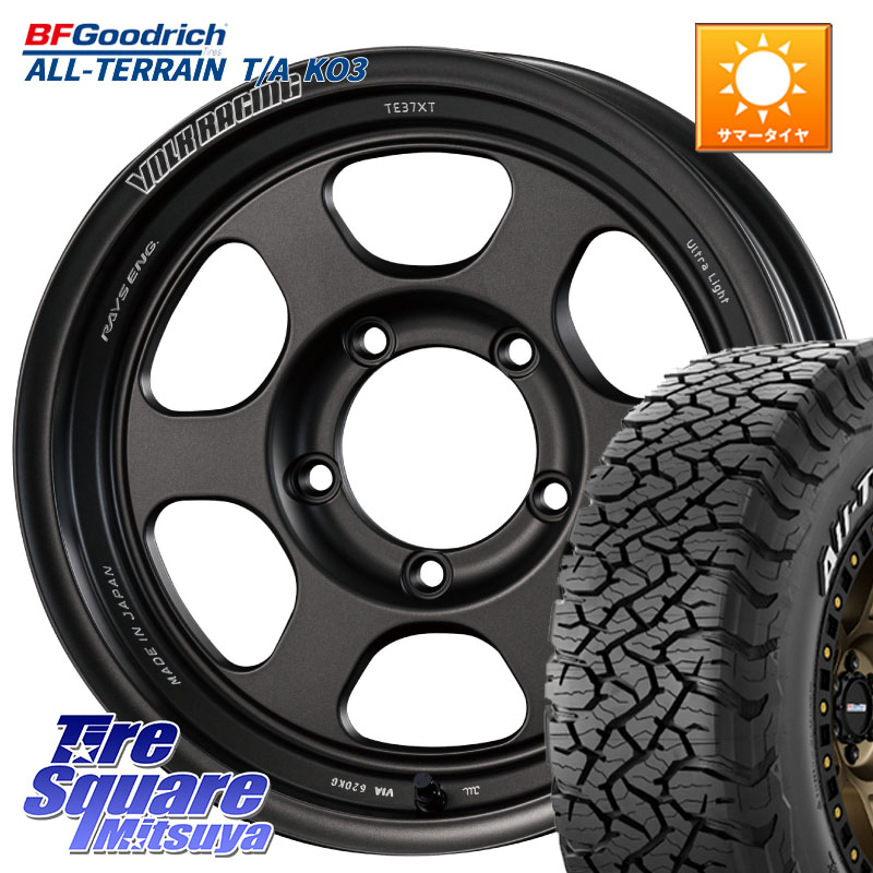 RAYS 【欠品次回10~11月】 VOLK RACING TE37XT for J UL MT ホイール 16インチ 16 X 5.5J +19 5穴 139.7 BF Goodrich All-Terrain TA KO3 在庫予定品● オールテレーン グッドリッチ T/A ホワイトレター【欠品次回5月以降】 235/70R16 ジムニー専用(要リフトアップ・オ