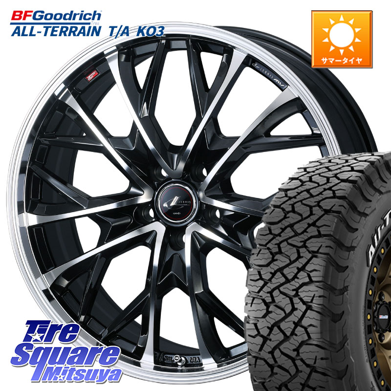 WEDS LEONIS MV レオニス MV ホイール 16インチ 16 X 6.5J +40 5穴 114.3 BF Goodrich All-Terrain TA KO3オールテレーン グッドリッチ T/A ホワイトレター 245/70R16
