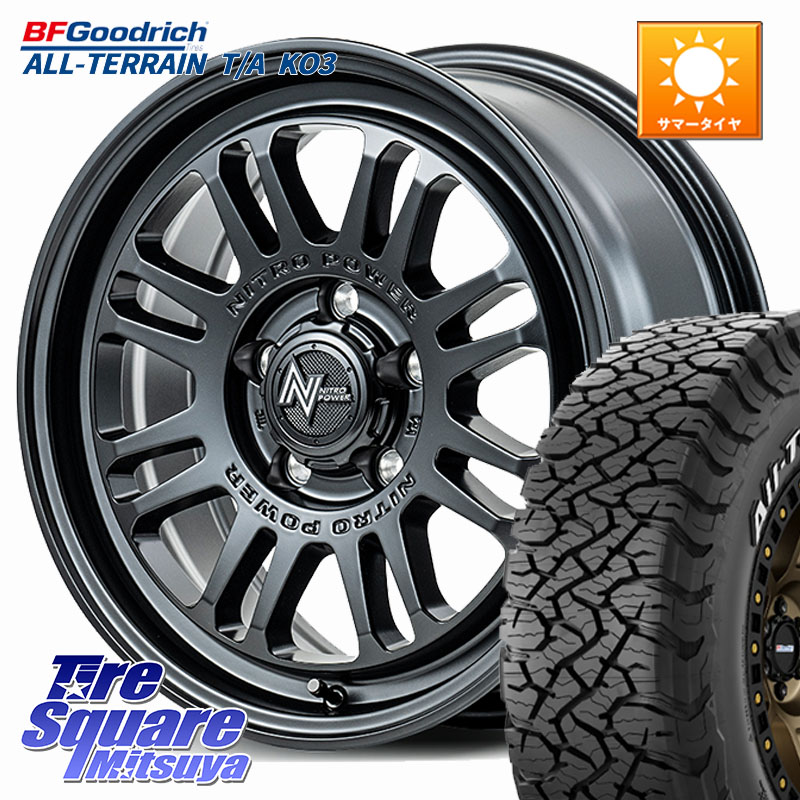 MANARAY NITRO POWER M16 ASSAULT ホイール 16インチ 16 X 7.0J +40 5穴 114.3 BF Goodrich All-Terrain TA KO3 在庫● オールテレーン グッドリッチ T/A ホワイトレター 235/70R16