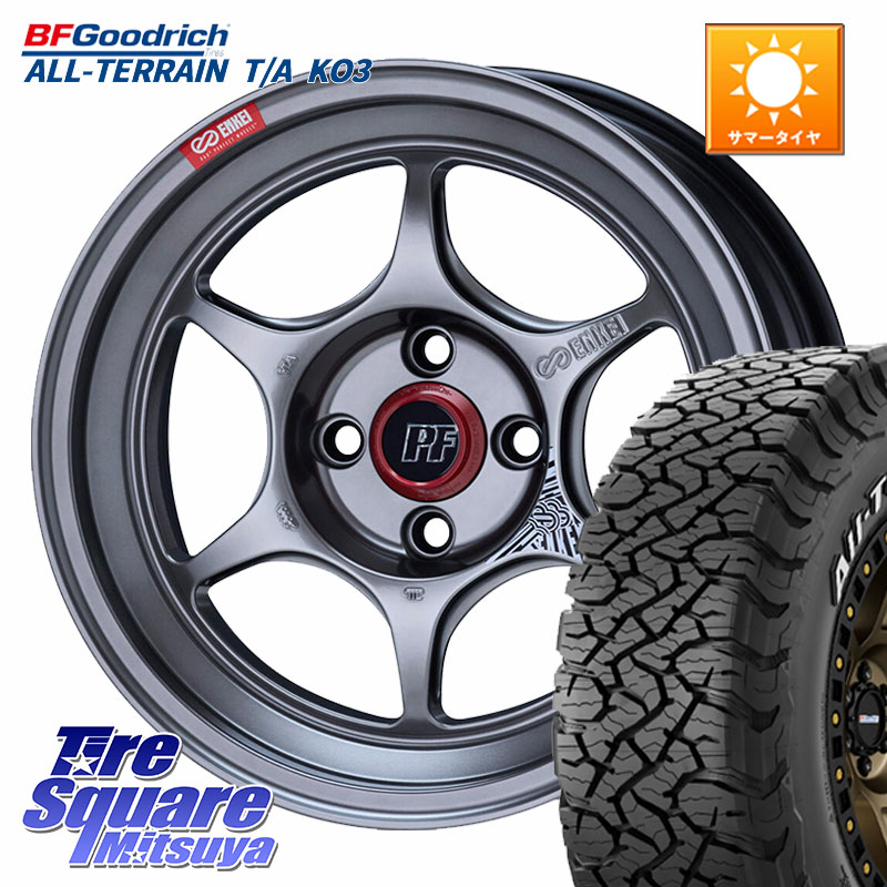 BF Goodrich All-Terrain TA KO3 在庫● オールテレーン グッドリッチ T/A ホワイトレター 215/70R16ENKEI エンケイ PerformanceLine PF06 シルバー ホイール 16インチ 16X6.5J 38 4穴 100 ロッキー ガソリン車 4穴 ライズ ガソリン車 4穴|タイヤスクエアミツヤ