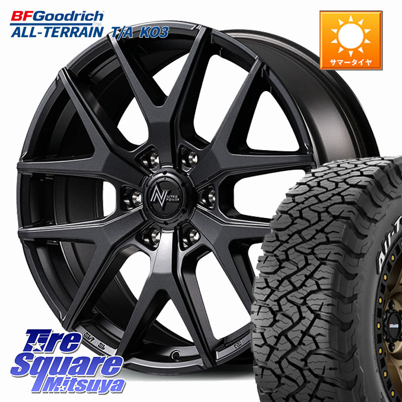 MANARAY NITRO POWER M62 TOMAHAWK ホイール 17インチ 17 X 8.0J +20 6穴 139.7 BF Goodrich All-Terrain TA KO3オールテレーン グッドリッチ T/A ホワイトレター 275/65R17