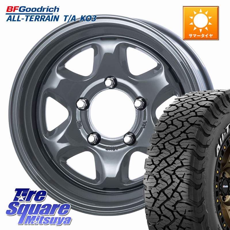 BF Goodrich All-Terrain TA KO3 在庫● オールテレーン グッドリッチ T/A ホワイトレター 225/70R16BRUT ブルート BR-44 BR44 ホイール 16インチ 16X6.5J 0 5穴 139.7 ジムニー専用(要リフトアップ/オーバーフェンダー等) ジムニ−シエラ/ノマド(カスタム) AZオフロー|タイヤスクエアミツヤ
