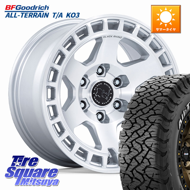 BF Goodrich All-Terrain TA KO3オールテレーン グッドリッチ T/A ホワイトレター 265/70R17BLACK RHINO BAHARI バハリ ホイール 17インチ ブラックライノ 17X8.5J 25 6穴 139.7 ランドクルーザーFJ トライトン ランドクルーザー プラド カスタムサイズ|タイヤスクエアミツヤ