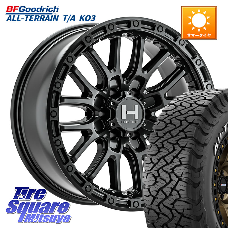 HOSTILE H135 RIDGE CREST JP SPEC 在庫● ホイール 17インチ ★サマーセール★ 17 X 8.0J +20 6穴 139.7 BF Goodrich All-Terrain TA KO3オールテレーン グッドリッチ T/A ホワイトレター 285/70R17