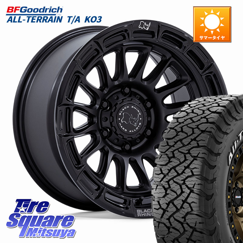 BF Goodrich All-Terrain TA KO3オールテレーン グッドリッチ T/A ホワイトレター 265/65R17BLACK RHINO RIVAL ライバル ホイール 17インチ ブラックライノ 17X8.5J 10 6穴 139.7 トライトン ランドクルーザー プラド カスタムサイズ ハイラックス HILUX|タイヤスクエアミツヤ
