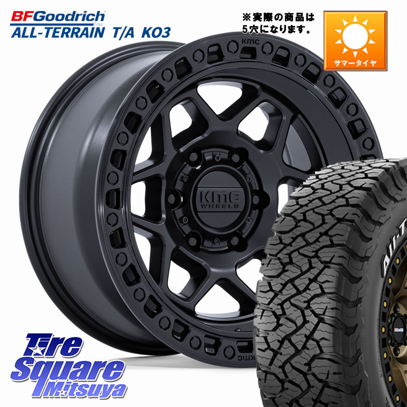 BF Goodrich All-Terrain TA KO3オールテレーン グッドリッチ T/A ホワイトレター 285/70R17KMC KM553 TORX ホイール 17インチ◇参考画像 17X8.5J 25 5穴 127 クライスラー ジープ ラングラー JK系 クライスラー ジープ ラングラー JL系|タイヤスクエアミツヤ