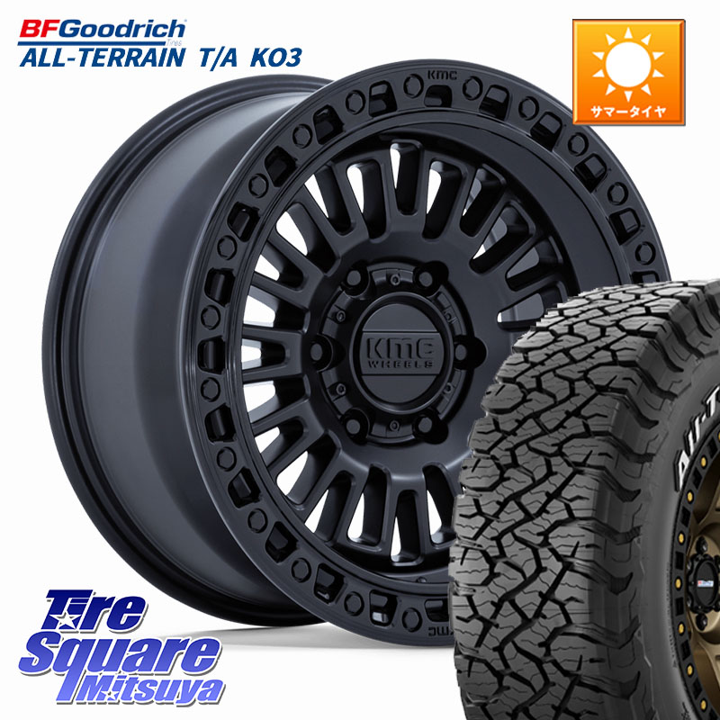 KMC KM554 AZTEC ホイール 17インチ 17 X 8.5J +25 6穴 139.7 BF Goodrich All-Terrain TA KO3オールテレーン グッドリッチ T/A ホワイトレター 265/70R17