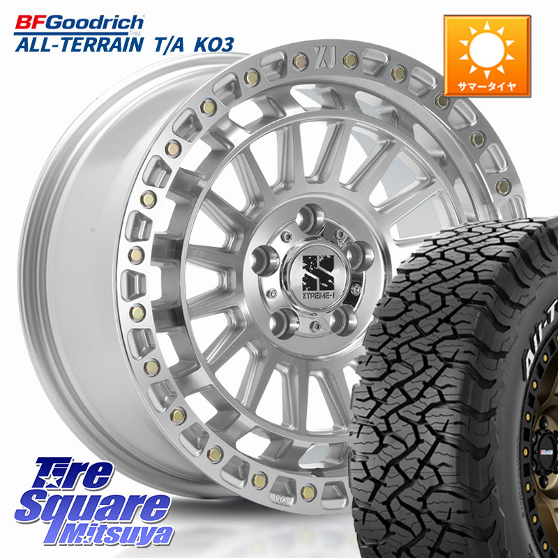 BF Goodrich All-Terrain TA KO3オールテレーン グッドリッチ T/A ホワイトレター 275/65R18MLJ XJ08 XTREME-J ホイール 18インチ 18X8.0J 45 5穴 127 クライスラー ジープ ラングラー JK系 クライスラー ジープ ラングラー JL系|タイヤスクエアミツヤ