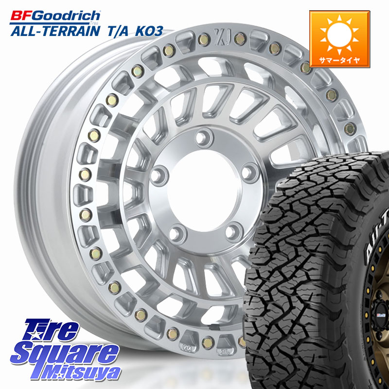 BF Goodrich All-Terrain TA KO3 在庫● オールテレーン グッドリッチ T/A ホワイトレター 235/70R16MLJ XJ08 XTREME-J ホイール 16インチ 16X5.5J 20 5穴 139.7 ジムニー専用(要リフトアップ/オーバーフェンダー等) AZオフロード カスタムサイズ｜タイヤスクエアミツヤ