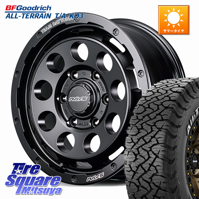 RAYS 【欠品次回要問合せ】 TEAM DAYTONA D9 ホイール 17インチ 17 X 8.5J +10 6穴 139.7 BF Goodrich All-Terrain TA KO3オールテレーン グッドリッチ T/A ホワイトレター 285/70R17