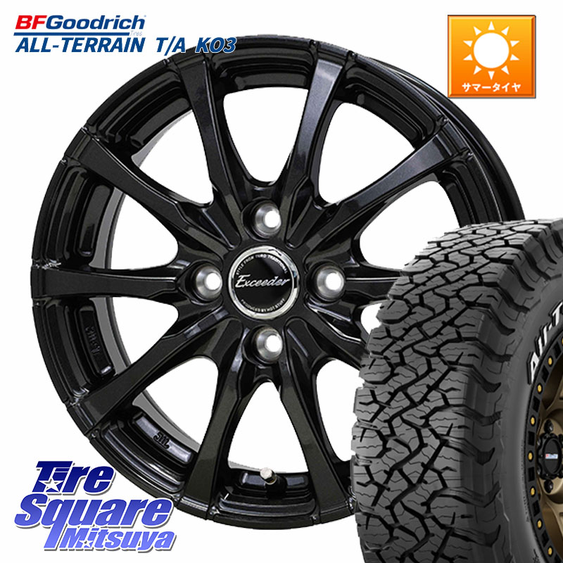 BF Goodrich All-Terrain TA KO3 在庫● オールテレーン グッドリッチ T/A ホワイトレター 215/70R16HotStuff Exceeder E08 ホイール 16インチ エクシーダ 16X6.0J 40 4穴 100 ロッキー ガソリン車 4穴 ライズ ガソリン車 4穴｜タイヤスクエアミツヤ