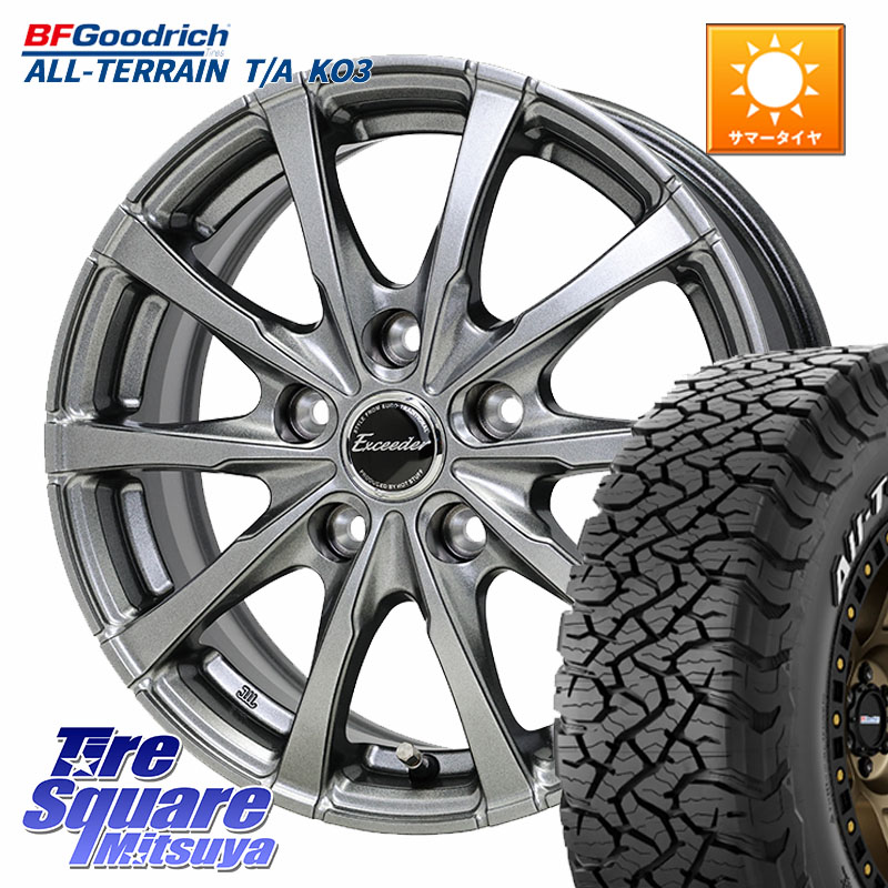 BF Goodrich All-Terrain TA KO3オールテレーン グッドリッチ T/A ホワイトレター 255/70R16HotStuff Exceeder E08 平座仕様(レクサス・トヨタ専用) ホイール 16インチ エクシーダ 16X6.5J 37 5穴 114.3 RAV4 50系 カスタム|タイヤスクエアミツヤ