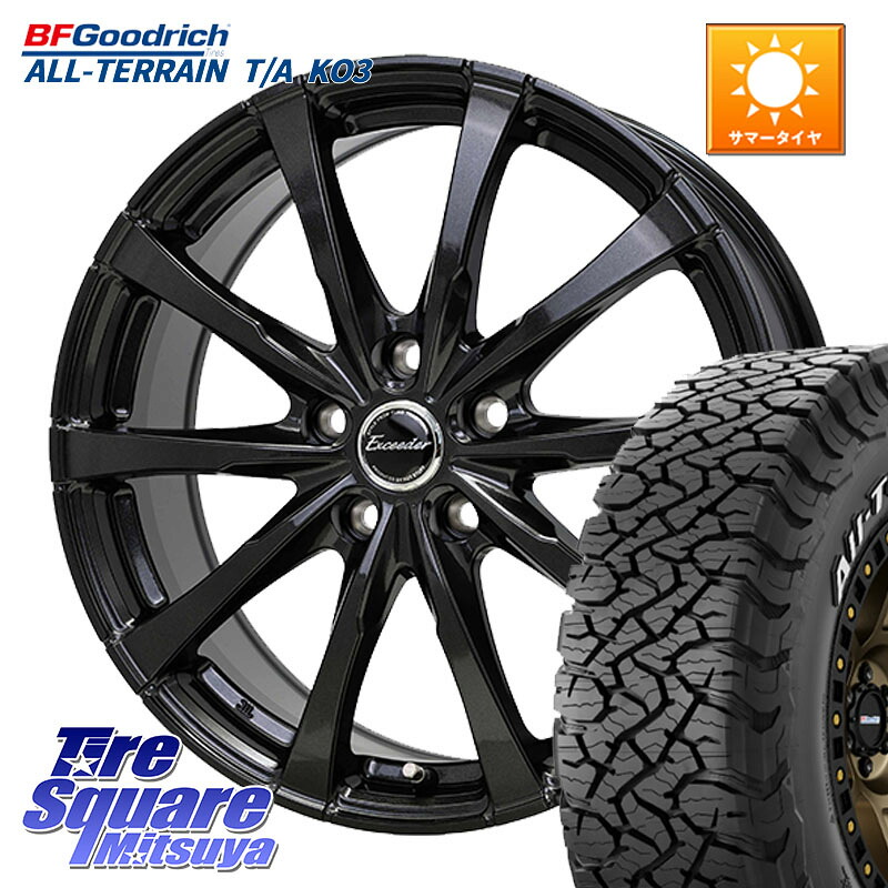 HotStuff Exceeder E08 平座仕様(レクサス・トヨタ専用) ホイール 16インチ エクシーダ 16 X 6.5J +37 5穴 114.3 BF Goodrich All-Terrain TA KO3 在庫● オールテレーン グッドリッチ T/A ホワイトレター 235/70R16