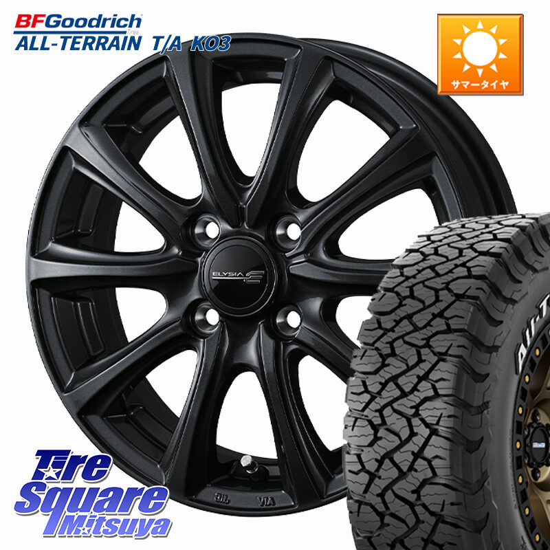 BF Goodrich All-Terrain TA KO3 在庫● オールテレーン グッドリッチ T/A ホワイトレター 215/70R16WEDS ELYSIA エリシア ホイール 16インチ 16X6.0J 40 4穴 100 ロッキー ガソリン車 4穴 ライズ ガソリン車 4穴|タイヤスクエアミツヤ
