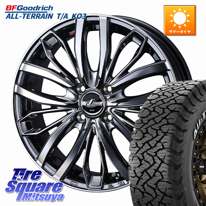 BF Goodrich All-Terrain TA KO3 在庫● オールテレーン グッドリッチ T/A ホワイトレター 215/70R16WEDS LEONIS SC レオニスSC ホイール 16インチ 16X6.0J 42 4穴 100 ロッキー ガソリン車 4穴 ライズ ガソリン車 4穴｜タイヤスクエアミツヤ