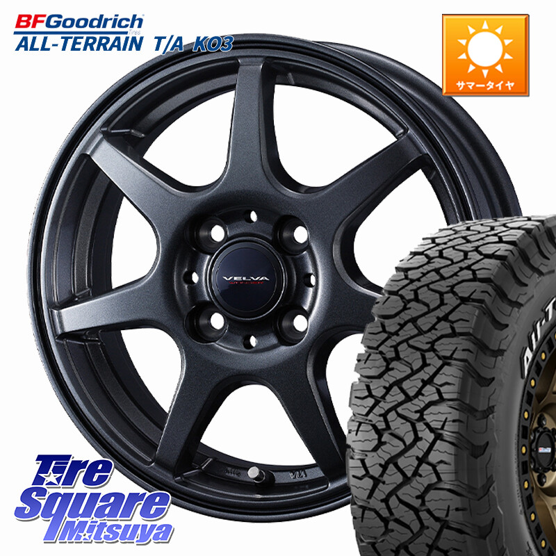 BF Goodrich All-Terrain TA KO3 在庫● オールテレーン グッドリッチ T/A ホワイトレター 215/70R16WEDS VELVA WONDER ヴェルヴァワンダー ホイール 16インチ 16X6.0J 40 4穴 100 ロッキー ガソリン車 4穴 ライズ ガソリン車 4穴|タイヤスクエアミツヤ