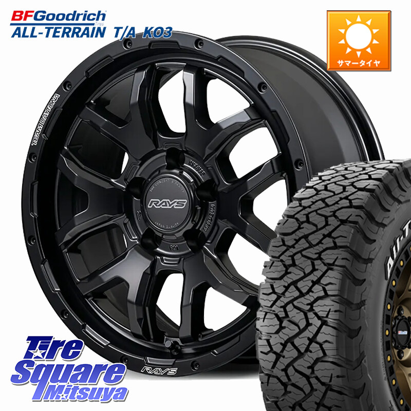BF Goodrich All-Terrain TA KO3オールテレーン グッドリッチ T/A ホワイトレター 255/70R16RAYS 【欠品次回~1月】 F6 boost BLACK EDITION TEAM DAYTONA デイトナ ブラックエディション ホイール 16インチ 16X7.0J 32 5穴 114.3 RAV4 50系 カスタム|タイヤスクエアミツヤ
