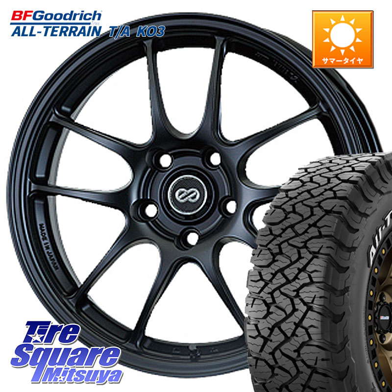 BF Goodrich All-Terrain TA KO3オールテレーン グッドリッチ T/A ホワイトレター 235/65R17ENKEI エンケイ PerformanceLine PF01 BK ホイール 17X7.5J 45 5穴 114.3 CX-5 CX5 MAZDA CR-V｜タイヤスクエアミツヤ