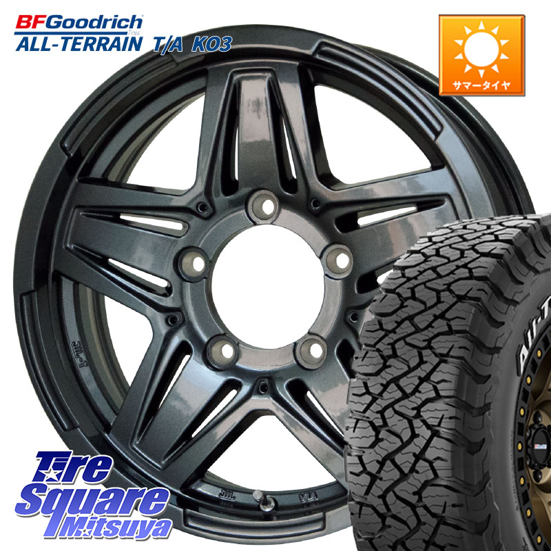 HotStuff マッドクロス JB-01 JB01 (GM) ホイール 16インチ 16 X 6.0J +0 5穴 139.7 BF Goodrich All-Terrain TA KO3 在庫● オールテレーン グッドリッチ T/A ホワイトレター 235/70R16 ジムニー専用(要リフトアップ・オーバーフェンダー等) ジムニ－シエラ・ノマド(カ