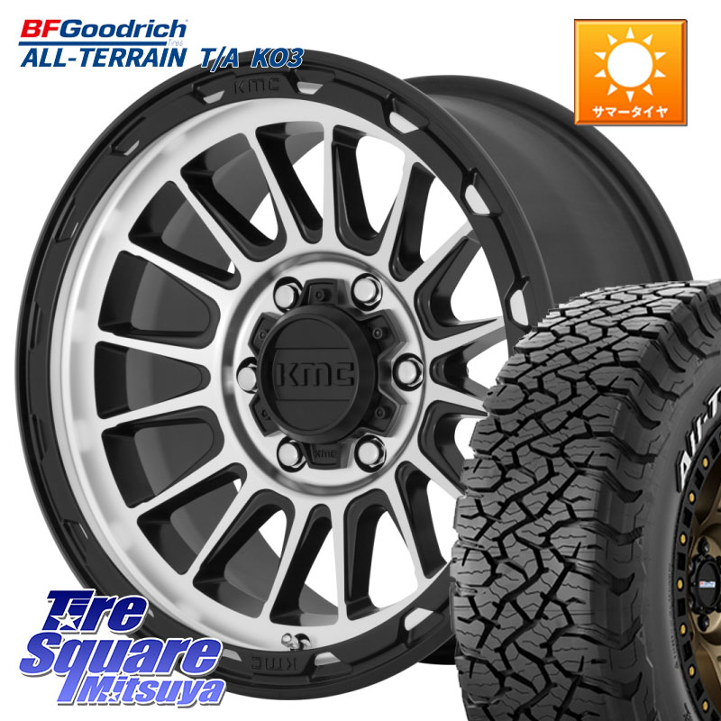 KMC KM542 Impact Machined ホイール 17インチ 17 X 8.0J +20 6穴 139.7 BF Goodrich All-Terrain TA KO3オールテレーン グッドリッチ T/A ホワイトレター 275/65R17