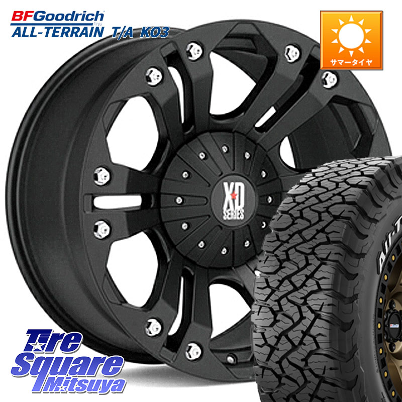 BF Goodrich All-Terrain TA KO3オールテレーン グッドリッチ T/A ホワイトレター 265/65R18KMC XD778MONSTER ホイール 18インチ 18X9.0J 18 6穴 139.7 ランドクルーザー プラド カスタムサイズ FJクルーザー|タイヤスクエアミツヤ