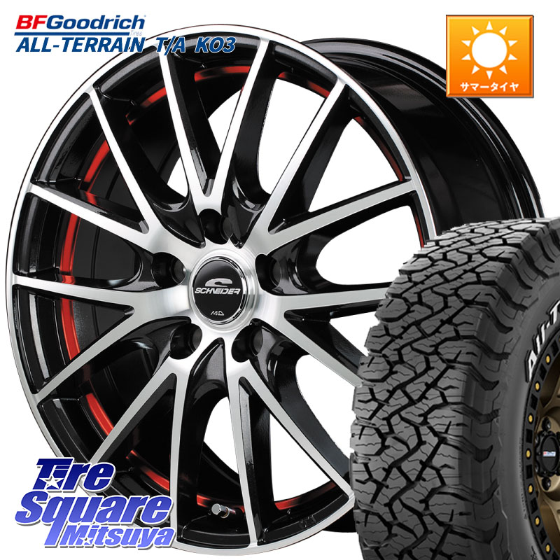 BF Goodrich All-Terrain TA KO3オールテレーン グッドリッチ T/A ホワイトレター 235/65R17MANARAY MID SCHNEIDER シュナイダー RX27 RX-27 ホイール 17インチ 17X7.0J 48 5穴 114.3 CX-5 CX5 MAZDA CX-7 CX7 MAZDA CR-V｜タイヤスクエアミツヤ