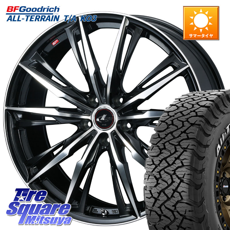 BF Goodrich All-Terrain TA KO3 在庫● オールテレーン グッドリッチ T/A ホワイトレター 225/70R16WEDS LEONIS レオニス GX PBMC ウェッズ ホイール 16インチ 16X6.5J 52 5穴 114.3 CR-V|タイヤスクエアミツヤ