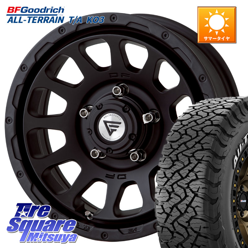 DELTA FORCE デルタフォース オーバル ジムニー専用 ホイール 16インチ 16 X 5.5J +20 5穴 139.7 BF Goodrich All-Terrain TA KO3 在庫予定品● オールテレーン グッドリッチ T/A ホワイトレター【欠品次回6月以降】 225/70R16 ジムニー専用(要リフトアップ・オーバーフ