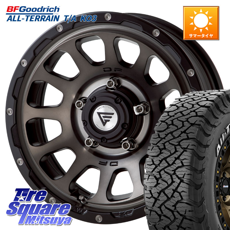 DELTA FORCE デルタフォース オーバル シエラ専用 インセット-5 16インチ 16 X 6.0J +0 5穴 139.7 BF Goodrich All-Terrain TA KO3 在庫予定品● オールテレーン グッドリッチ T/A ホワイトレター【欠品次回5月末】 175/80R16 ジムニー専用(要オーバーフェンダー等)
