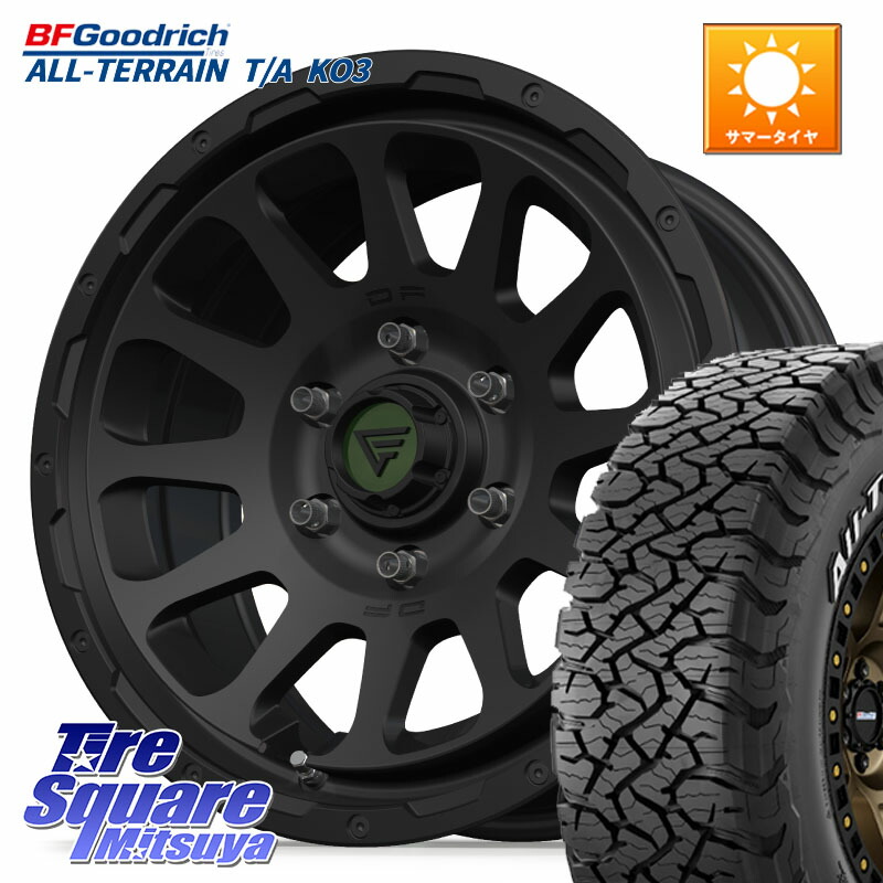 DELTA FORCE デルタフォース オーバル 6穴 ホイール 17インチ 17 X 8.0J +20 6穴 139.7 BF Goodrich All-Terrain TA KO3オールテレーン グッドリッチ T/A ホワイトレター 265/65R17 GUN125ハイラックスHILUX 150系ランドクルーザープラド トライトンGSR