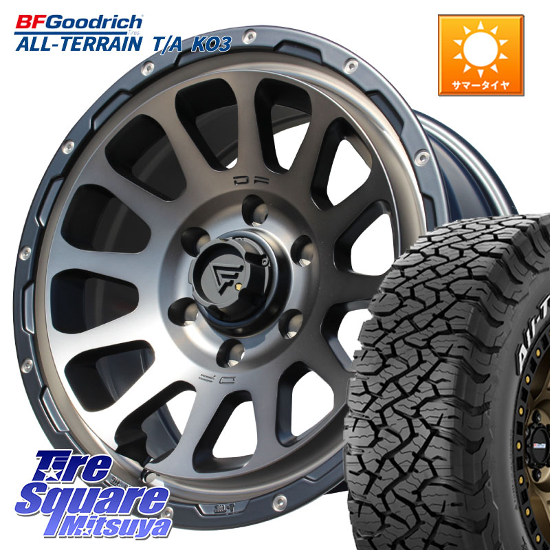 DELTA FORCE デルタフォース オーバル 6穴 ホイール 17インチ 17 X 8.0J +20 6穴 139.7 BF Goodrich All-Terrain TA KO3オールテレーン グッドリッチ T/A ホワイトレター 265/70R17
