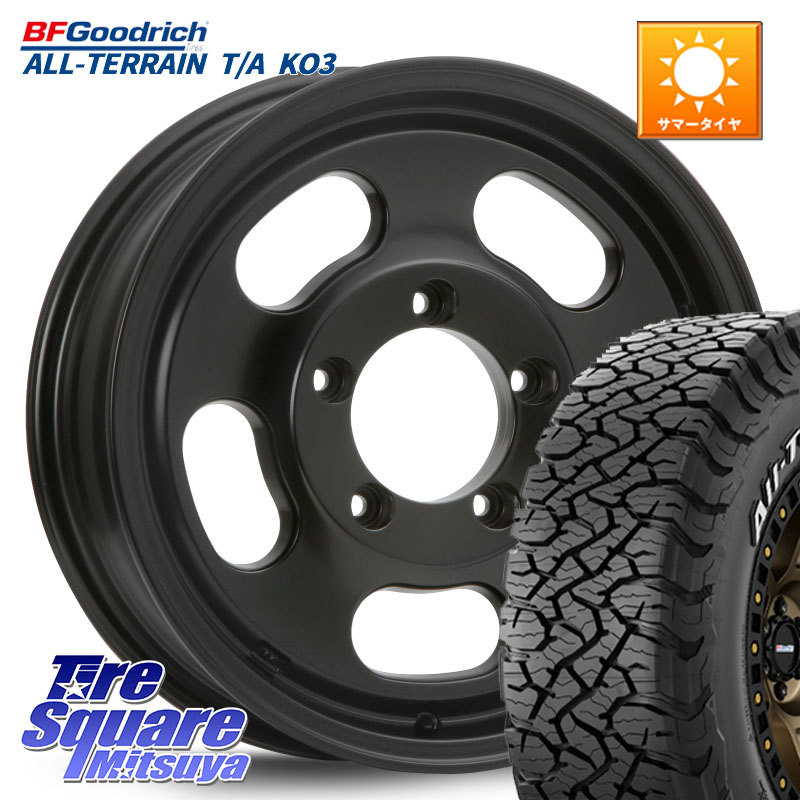 BF Goodrich All-Terrain TA KO3 在庫● オールテレーン グッドリッチ T/A ホワイトレター 215/70R16MLJ XTREME-J D SLOT D-SLOT Dスロット サテンブラック ホイール 16インチ 16X5.5J(JB74) 0 5穴 139.7 ジムニ−シエラ/ノマド ジムニ−ノマド|タイヤスクエアミツヤ