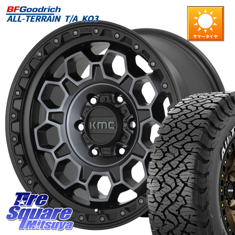 BF Goodrich All-Terrain TA KO3オールテレーン グッドリッチ T/A ホワイトレター 275/65R17KMC KM545 Trek Gray ホイール 17インチ 17X9.0J 0 6穴 139.7 トライトン ランドクルーザー プラド カスタムサイズ|タイヤスクエアミツヤ