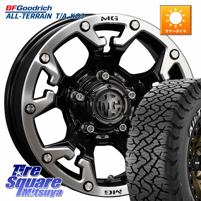 BF Goodrich All-Terrain TA KO3 在庫● オールテレーン グッドリッチ T/A ホワイトレター 215/70R16CRIMSON クリムソン GOLEM ゴーレム 16インチ 16X5.5J 20 5穴 139.7 ジムニー専用(要オーバーフェンダー等) AZオフロード カスタムサイズ｜タイヤスクエアミツヤ