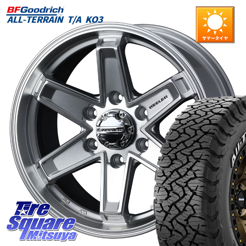 WEDS KEELER TACTICS 平座仕様(トヨタ専用) ホイール 18インチ キーラー タクティクス 18 X 7.5J(M14) +55 6穴 139.7 BF Goodrich All-Terrain TA KO3オールテレーン グッドリッチ T/A ホワイトレター 285/65R18