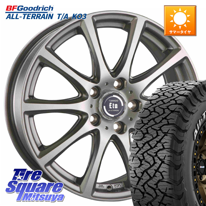 阿部商会 ティラード イータ 16 X 6.5J +48 5穴 114.3 BF Goodrich All-Terrain TA KO3 在庫● オールテレーン グッドリッチ T/A ホワイトレター 225/70R16 SK系フォレスター