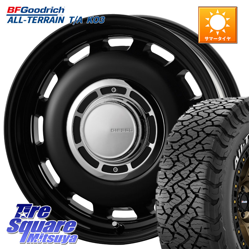 BF Goodrich All-Terrain TA KO3 在庫● オールテレーン グッドリッチ T/A ホワイトレター 225/70R16コスミック クロスブラッド DIESEL インセット-5 16インチ 16X6.0J 0 5穴 139.7 ジムニー専用(要リフトアップ/オーバーフェンダー等) ジムニ−シエラ/ノマド(カスタム|タイヤスクエアミツヤ