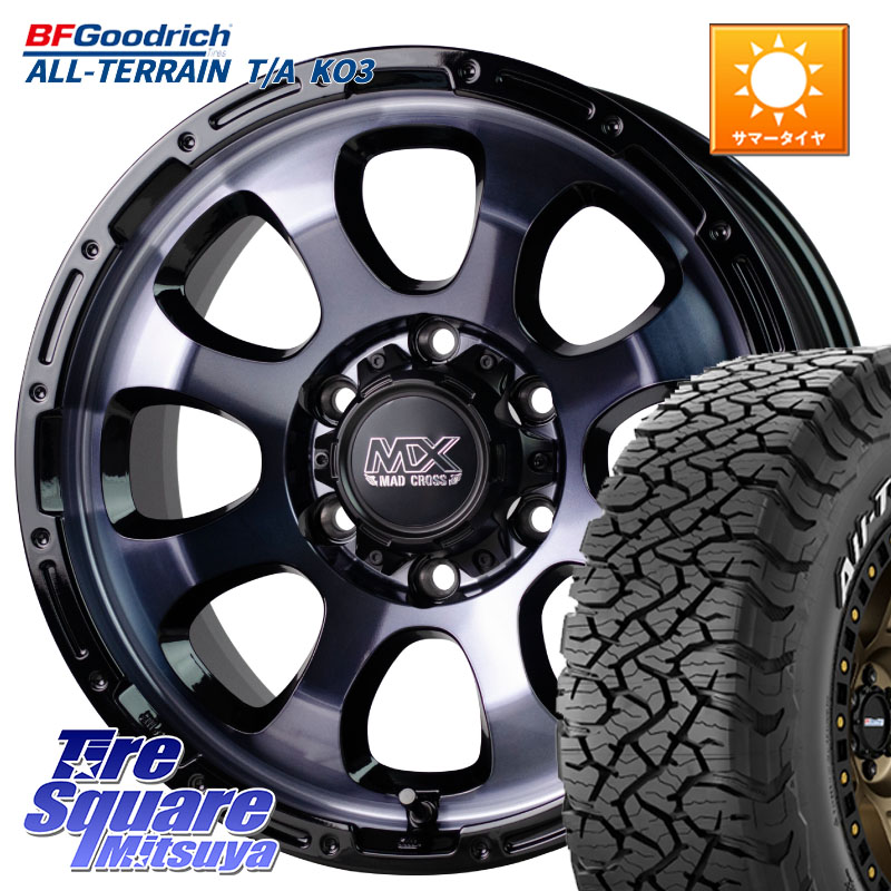 BF Goodrich All-Terrain TA KO3オールテレーン グッドリッチ T/A ホワイトレター 275/65R17HotStuff マッドクロス GRACE グレイス BKC 6H 在庫● ホイール 17インチ ★サマーセール★ 17X8.0J 20 6穴 139.7 トライトンGSR ランドクルーザー プラド カスタムサイズ｜タイヤスクエアミツヤ