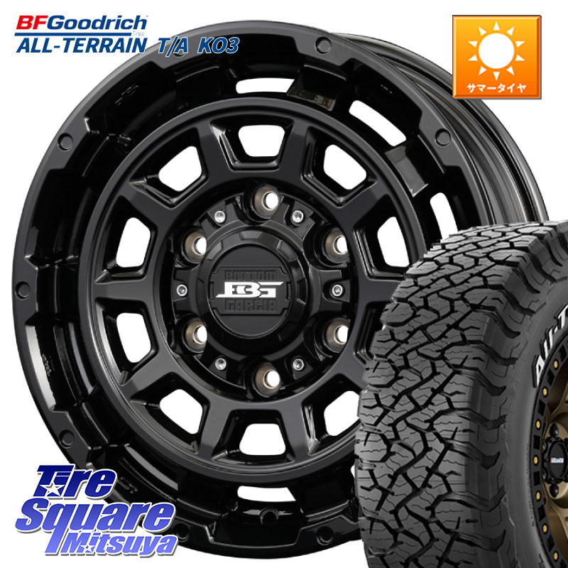 BF Goodrich All-Terrain TA KO3オールテレーン グッドリッチ T/A ホワイトレター 195/80R15 107*105KOSEI ボトムガルシア ディグレ ホイール 15X6.0J 33 6穴 139.7 200系ハイエース｜タイヤスクエアミツヤ