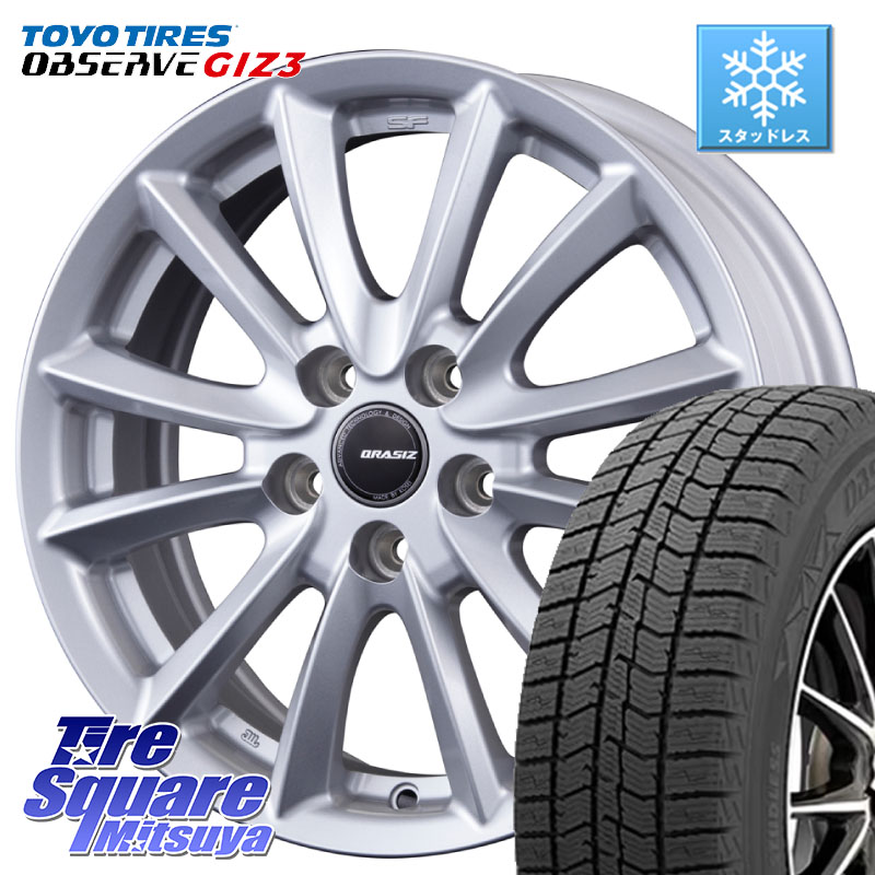 TOYO OBSERVE GIZ3 2024年製～ オブザーブ ギズ3 スタッドレス ミツヤ 205/55R16 KOSEI クレイシズVS6 QRA613Sホイール 16 X 6.5J +53 5穴 114.3