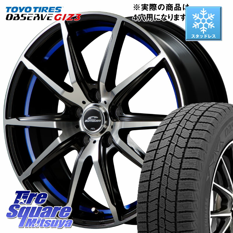 TOYO OBSERVE GIZ3 2024年～2025年製 オブザーブ ギズ3 スタッドレス ミツヤ 185/60R16 MANARAY MID SCHNEIDER シュナイダー RX02 16インチ 16 X 6.0J +42 4穴 100 アクアクロスオーバー FITクロスター 75,202円