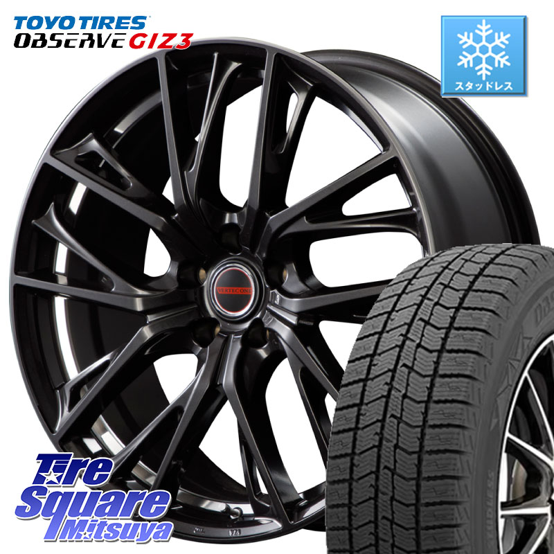 TOYO OBSERVE GIZ3 2024年～2025年製 オブザーブ ギズ3 スタッドレス ミツヤ 215/45R18 MANARAY MID VERTEC ONE GLAIVE 18インチ 18 X 7.0J +48 5穴 114.3 90系ノア ヴォクシー P15キックス C27セレナ リーフ MAZDA3