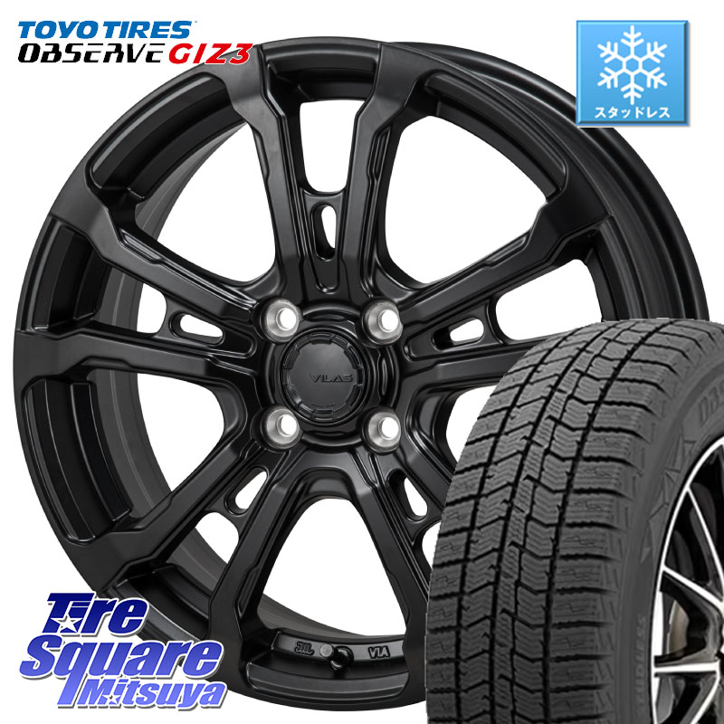 TOYO OBSERVE GIZ3 2024年～2025年製 オブザーブ ギズ3 スタッドレス ミツヤ 195/60R16 MONZA HI-BLOCK VILAS 16インチ 16 X 6.0J +50 4穴 100 E13ノートクロスオーバー
