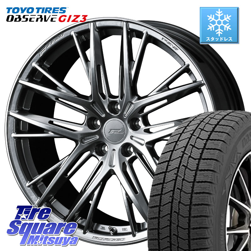 TOYO OBSERVE GIZ3 2024年製~ オブザーブ ギズ3 スタッドレス ミツヤ 235/60R18WEDS F ZERO FZ-5 FZ5 鍛造 FORGED ホイール 18インチ エフゼロ 18X8.0J(M14B) 43 5穴 114.3 ソルテラ bZ4X|タイヤスクエアミツヤ