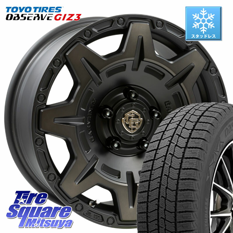 TOYO OBSERVE GIZ3 2024年～2025年製 オブザーブ ギズ3 スタッドレス ミツヤ 205/65R16 WEDS CROSS OVER GARMENTS StyleM 16インチ 16 X 7.0J +35 5穴 114.3