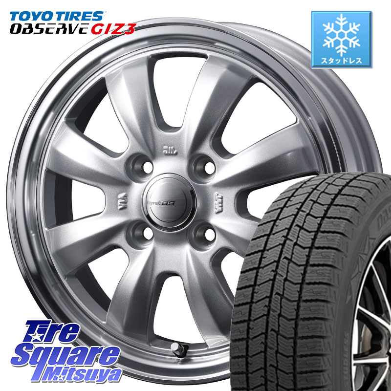 TOYO OBSERVE GIZ3 2024年～2025年製 オブザーブ ギズ3 スタッドレス ミツヤ 175/65R15 WEDS GYRAFT 8S ホイール 15インチ 15 X 5.5J +42 4穴 100 アクア 160系カローラフィールダー GR・GS系フィット クロスビー スイフト4穴 130系ヴィッツ スペイド