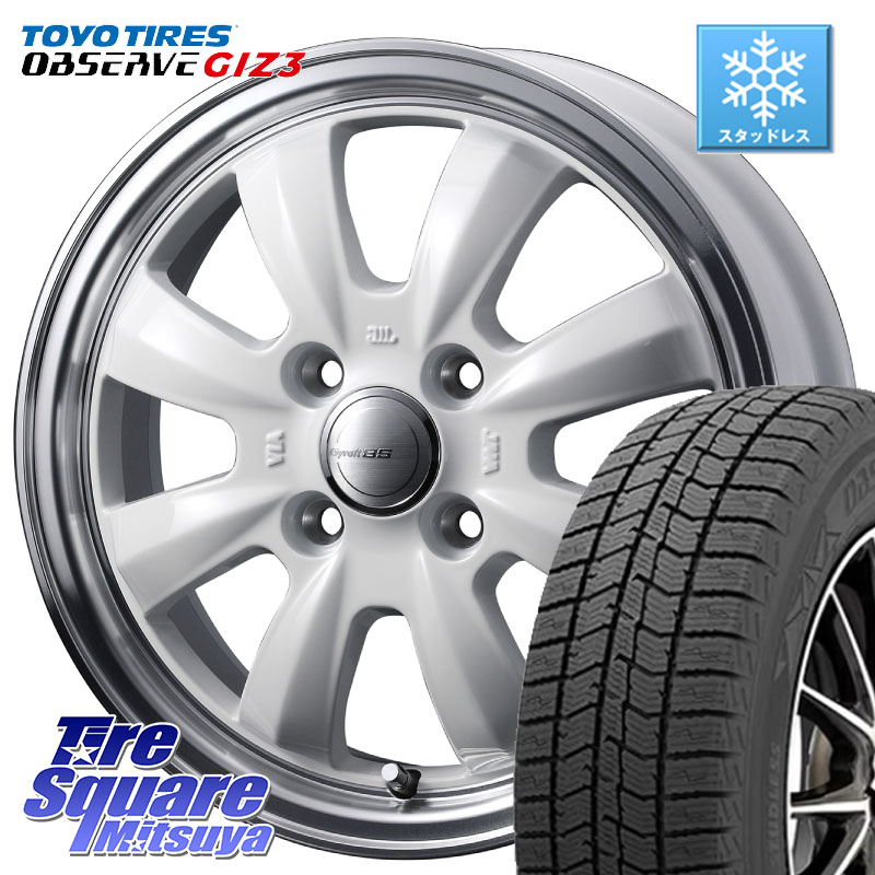 TOYO OBSERVE GIZ3 2024年～2025年製 オブザーブ ギズ3 スタッドレス ミツヤ 175/65R15 WEDS GYRAFT 8S ホイール 15インチ 15 X 5.5J +42 4穴 100 アクア 160系カローラフィールダー GR・GS系フィット クロスビー スイフト4穴 130系ヴィッツ スペイド