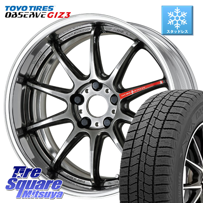 TOYO OBSERVE GIZ3 2024年製～ オブザーブ ギズ3 スタッドレス ミツヤ 225/55R18WORK EMOTION ZR10 L Disk GTK 18インチ 2ピース 18X8.0J 35 5穴 114.3 デリカD:5(26+) エクリプスクロス RVR｜タイヤスクエアミツヤ